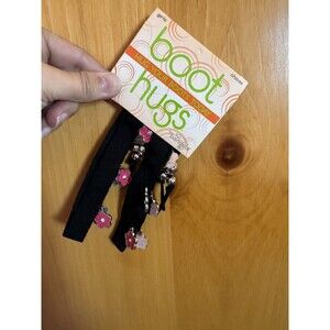 Boot Hugs by Bandals - Pink Flowers - Adjustable Size